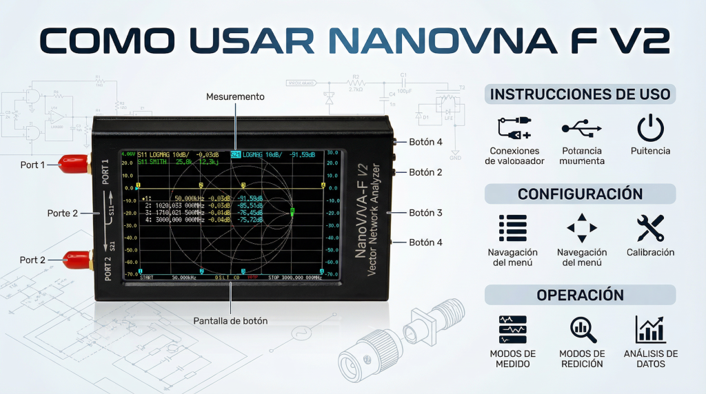 Qué es el NanoVNA F V2 y cómo usarlo para mediciones de antena