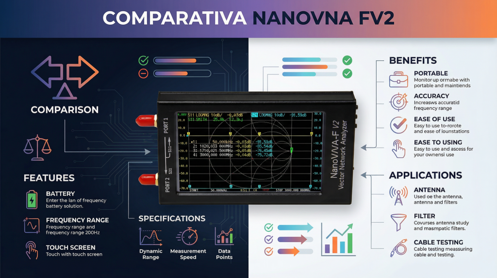 Comparativa NanoVNA F V2 vs otros analizadores de antena portátiles